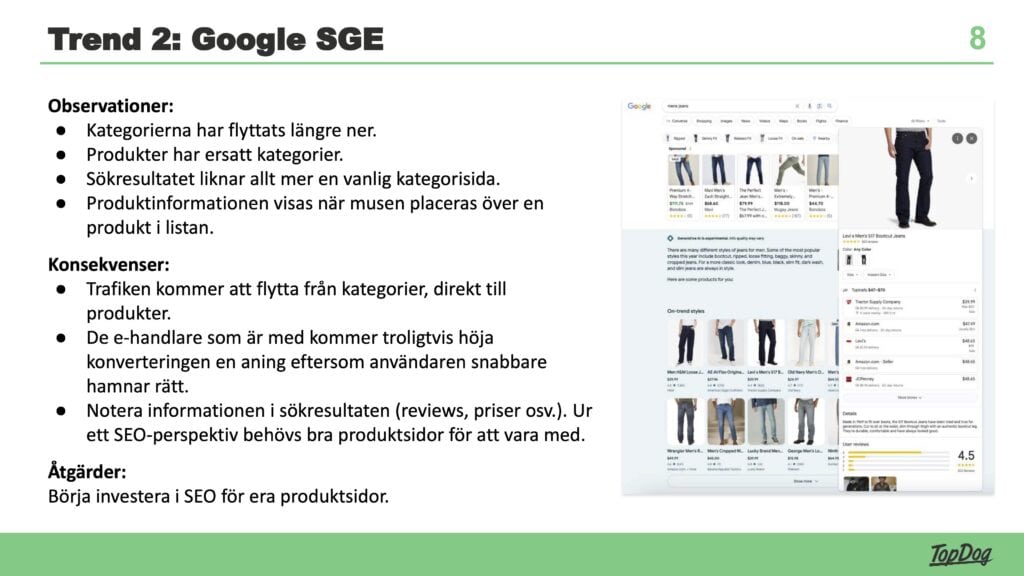 SEO-trend 2; Introduktion av Google SGE