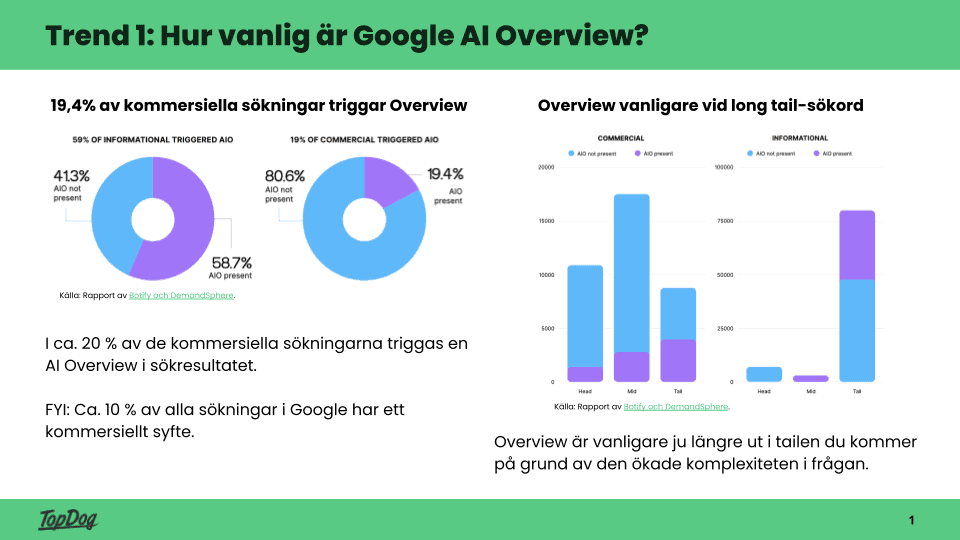 Hur vanligt är Google overview