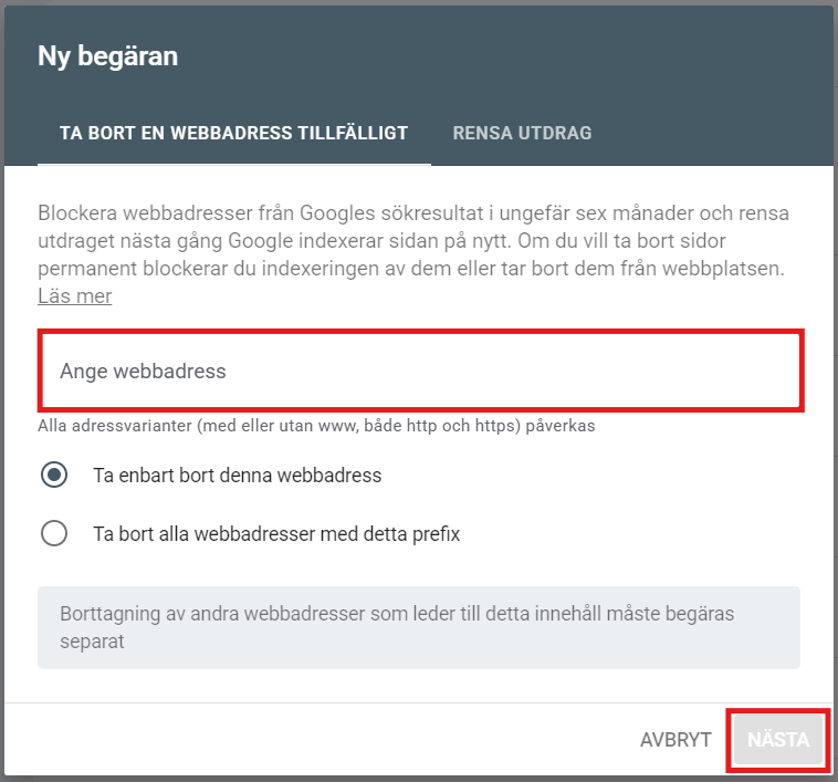 Skärmbild av dialogrutan
