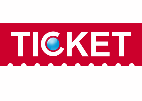 Ticket logo case.