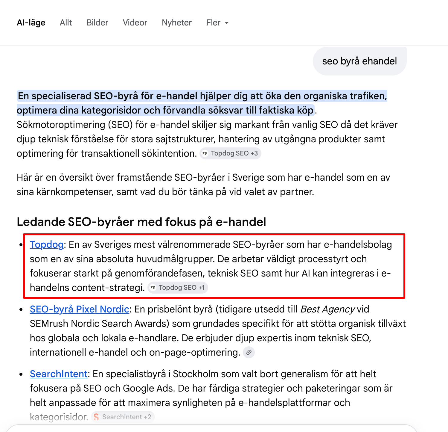 Bild som visar varumärkets betydelse vid AI SEO